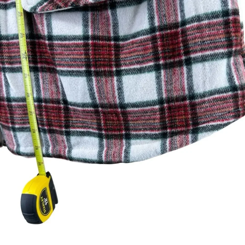 NWT Maurices plaid check Sherpa faux fur lined full zip vest women’s size 2x - Picture 7 of 8